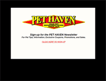 Tablet Screenshot of pethaven.com